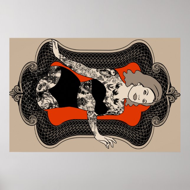 Golden Ae of Sideshow - Tattoooed Woman Poster (Vorne)