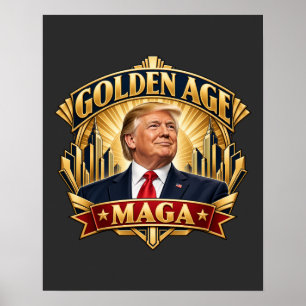 Golden Age Art Deco Porträt Kohle Poster