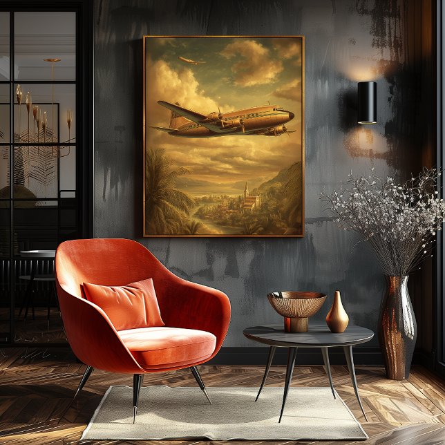 Golden Age Flight — Los Angeles DC-6 Airliner Poster (Von Creator hochgeladen)