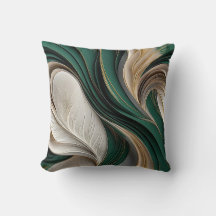 Golden Air – Emerald & Gold Fließendes Abstract