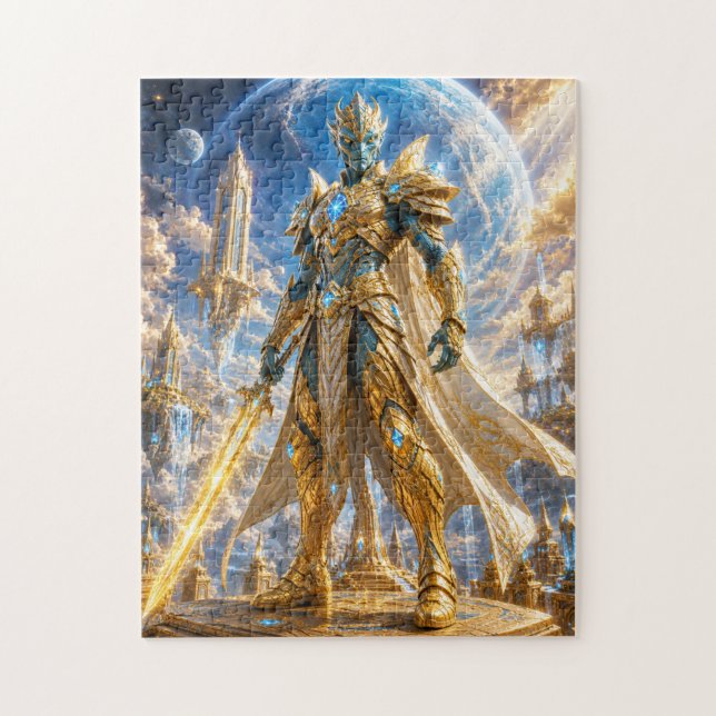 Golden Alien Warrior Puzzle (Vertikal)