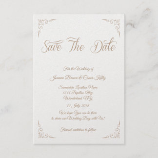 "Golden Alley" Save the Date Design