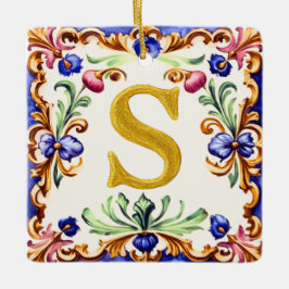 Golden Alphabet – Letter S Keramikornament