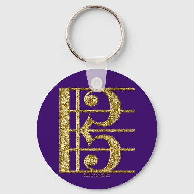 Golden Alto Clef Schlüsselanhänger (Vorderseite)
