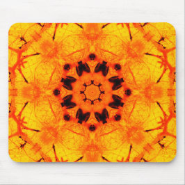 Golden Amber Mandala Art Mousepad