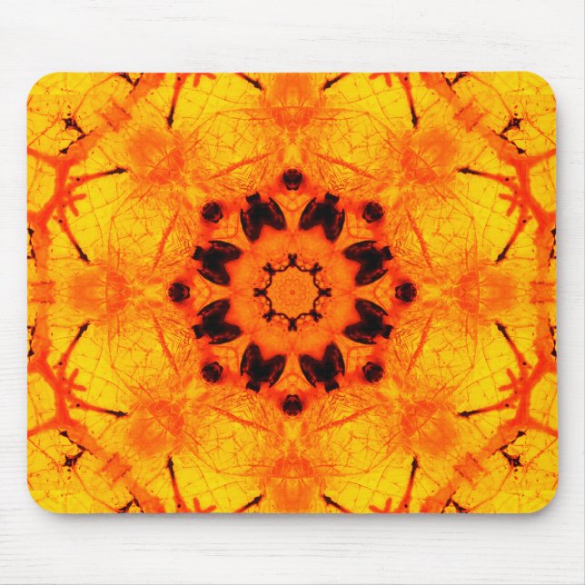 Golden Amber Mandala Art Mousepad (Vorne)