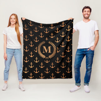 Golden Anchors Fleecedecke