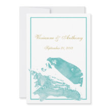 Golden and Aqua Marine Seashell Wedding
