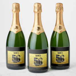 Golden and Black 50. Geburtstag Weinkeller