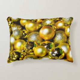 Golden and Yellow Christmas Ball Cluster Dekokissen