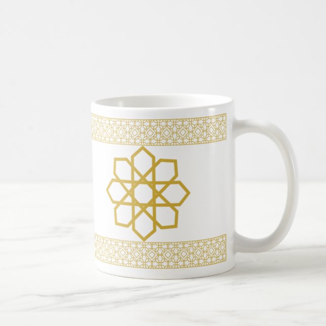 Golden Andalus - Design der islamischen geometrisc Kaffeetasse (Rechts)