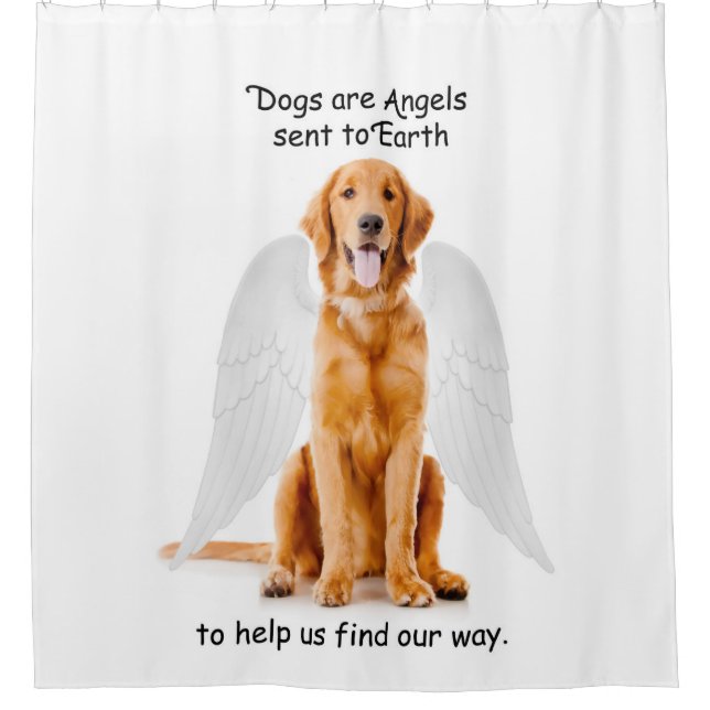 Golden Angel Duschvorhang (Vorderseite)