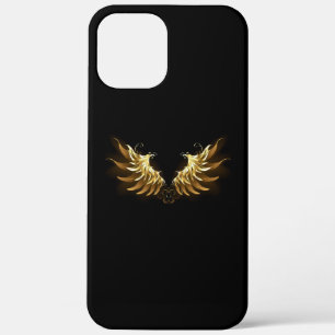 Golden Angel Wings auf schwarzem Hintergrund Case-Mate iPhone Hülle