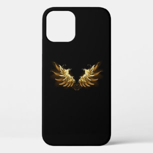 Golden Angel Wings auf schwarzem Hintergrund Case-Mate iPhone Hülle