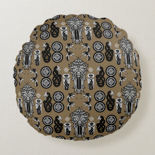 Golden Anglo Saxon Kunstdruckerei Rundes Kissen