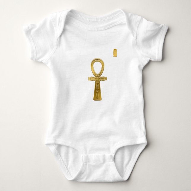 Golden Ankh - Altes ägyptisches Symbol des Lebens Baby Strampler (Vorderseite)