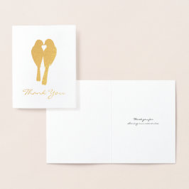 Golden Anniversary Lovebirds Danke Folienkarte
