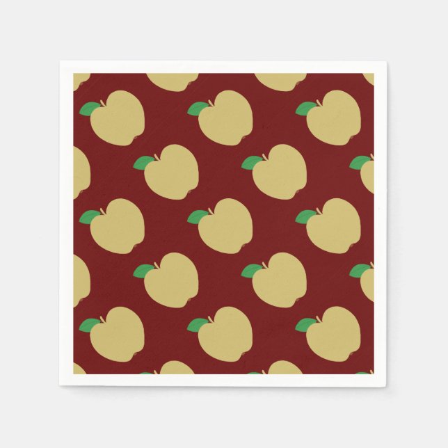 Golden Apple on Red Serviette (Vorderseite)