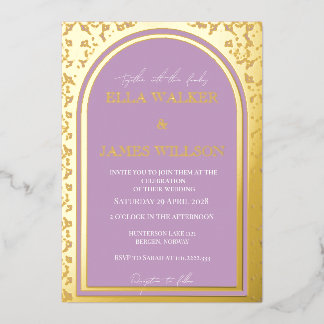 Golden Arch Regal Lilac (Solid) Folieneinladung