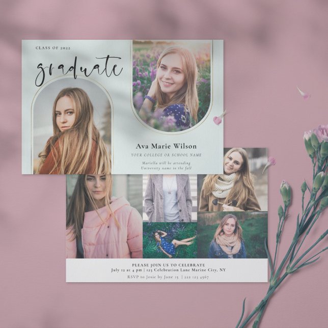 Golden Arches | Foto Calligraphy Abschluss Sage Einladung (Von Creator hochgeladen)