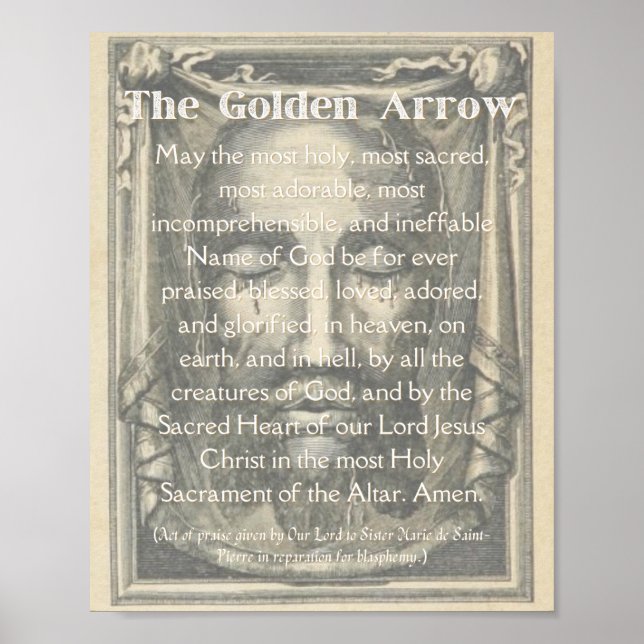 Golden Arrow Print Poster (Vorne)