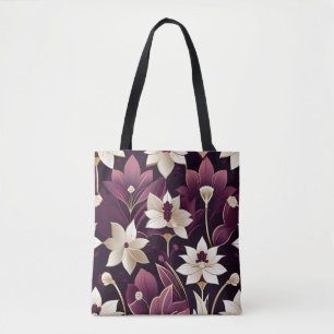 Golden Art Deco Blume Burgund