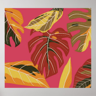 Golden Art Deco Naturparadies Poster