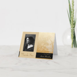 Golden Asphodel Frame Foto Beileid Vielen Dank c2 Dankeskarte