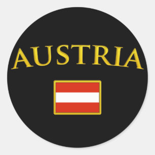 Golden Austria Runder Aufkleber