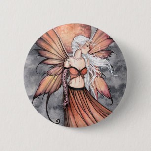 Golden Autumn Fairy Button