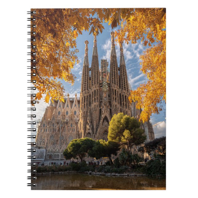 Golden Autumn Sagrada View Notebook Notizblock (Vorderseite)