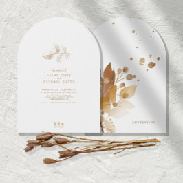 Golden Autumn Splash Wedding Arch ID655 Einladung