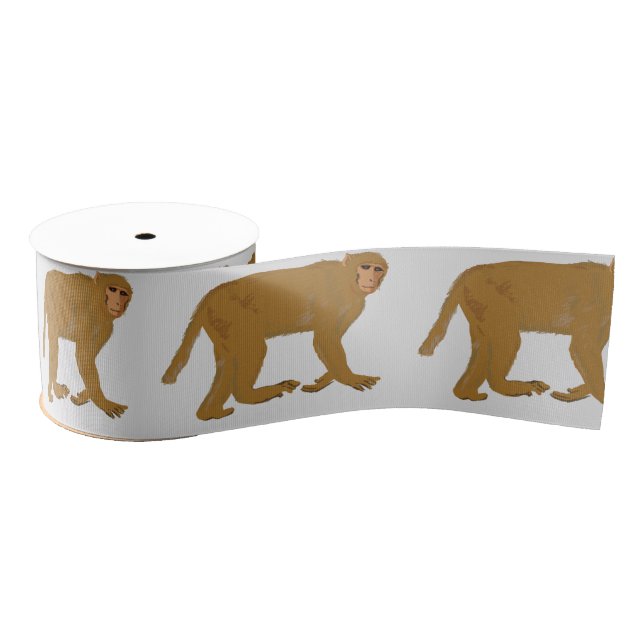 Golden Baboon Monkey Art   Ripsband (Spule)