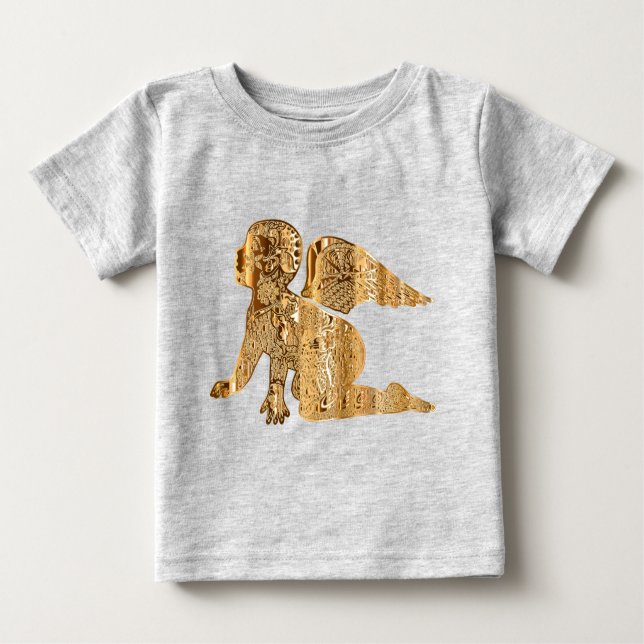 Golden Baby Angel Shiny Angeli Baby T-shirt (Vorderseite)