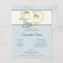 Golden Baby Boy Footprints und Hearts Baby Shooter