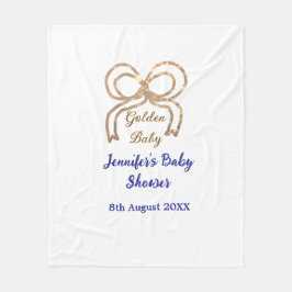 Golden baby Glitzer Bogen Royal Blue Babydusche Fleecedecke
