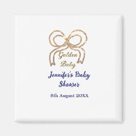Golden baby Glitzer Bogen Royal Blue Babydusche Magnet