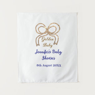 Golden baby Glitzer Bogen Royal Blue Babydusche Wandteppich