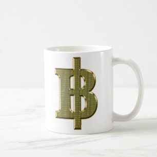 GOLDEN BAHT SIGN ฿ thailändischer ฿ Tasse