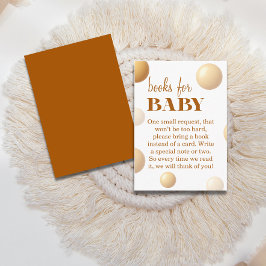 Golden Balloon Books for Baby Neutral Shower Begleitkarte