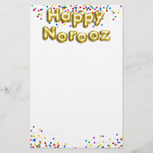 Golden Balloon Happy Noroz Persian New Year Briefpapier