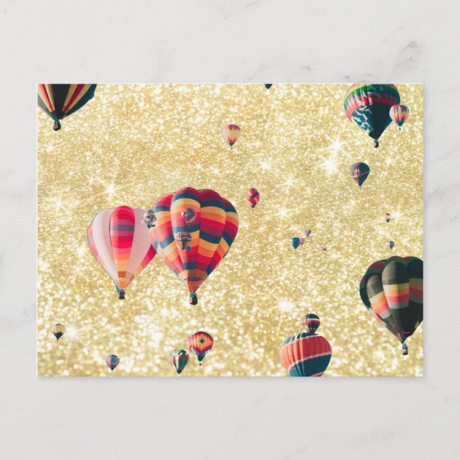 Golden Balloons Postkarte (Vorderseite)