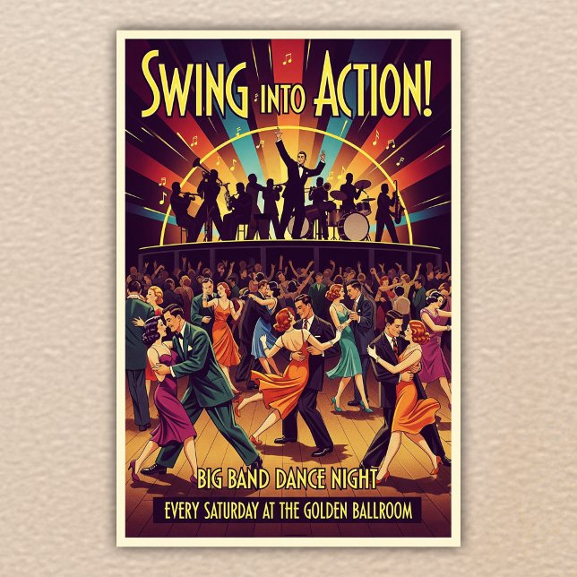 Golden Ballroom Big Band Tanz Nacht Poster (Von Creator hochgeladen)