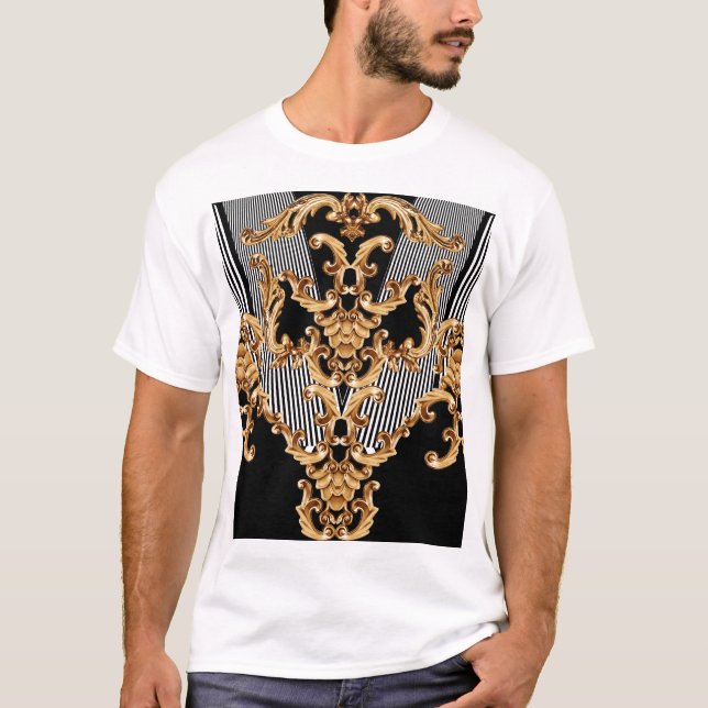 Golden barocke, aufwändige Dekoration. T-Shirt (Vorderseite)