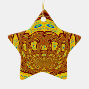 Golden Baseball Glove Keramik Ornament