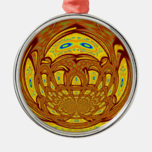 Golden Baseball Glove Ornament Aus Metall