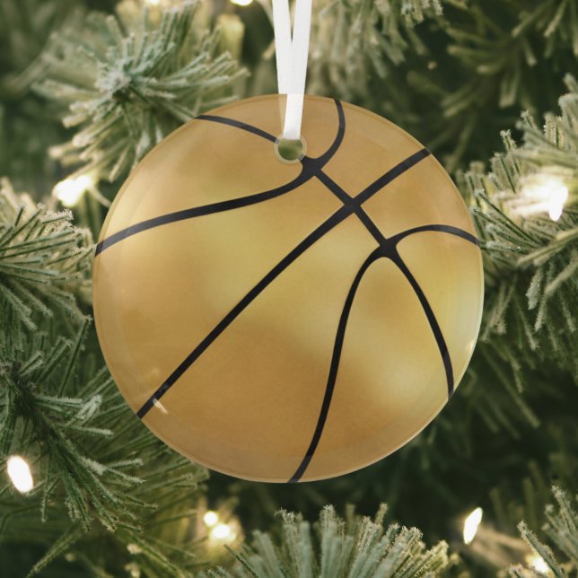 Golden Basketball Ornament Aus Glas (InSitu)
