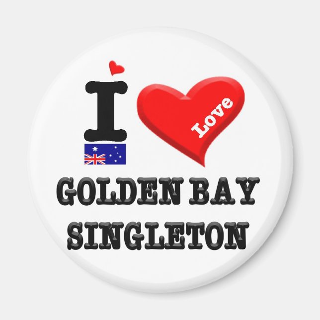 GOLDEN BAY-SINGLETON - I Liebe Magnet (Vorne)