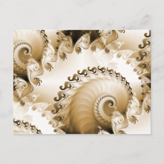 Golden Beach Muschel Postkarte