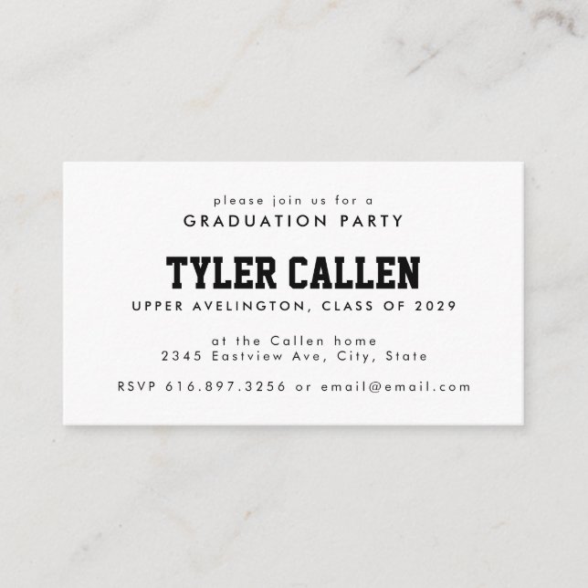 Golden Bear Abiturienten-Text-only-Grad-Pary Begleitkarte (Vorderseite)